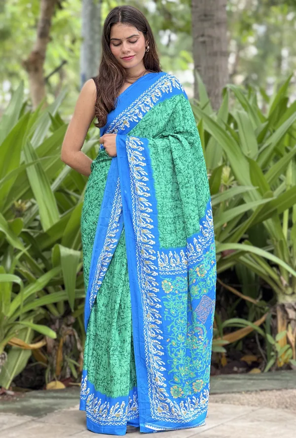 Green_Printed_Saree_for_Women