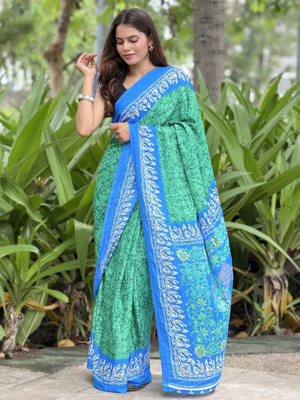Green_Printed_Saree_for_Women