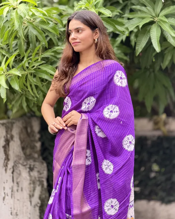Purple_Printed_Saree_For_Women