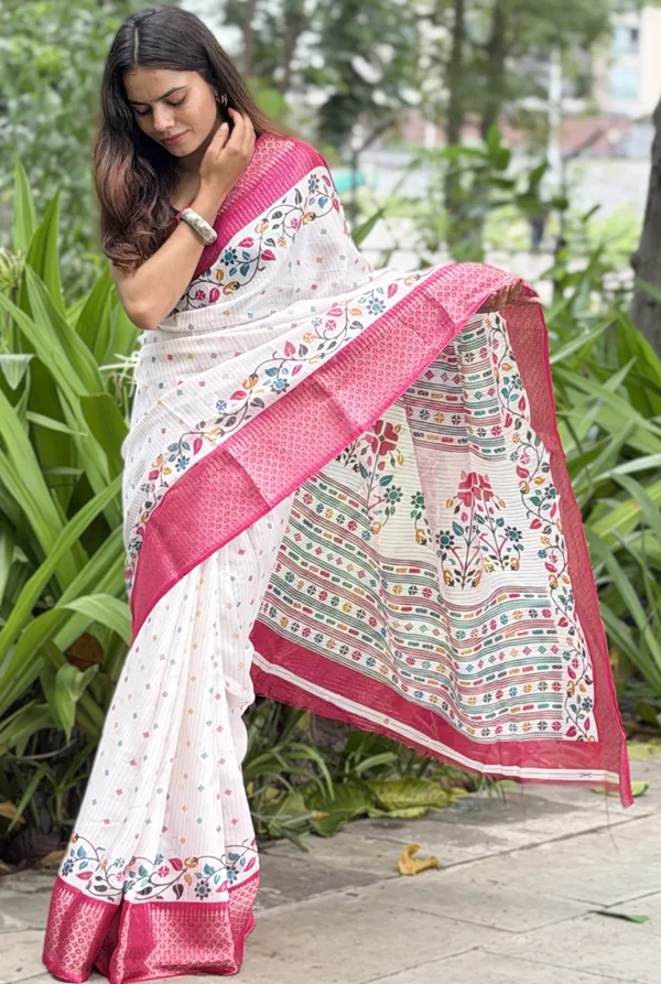 White_Printed_Saree_for_Women