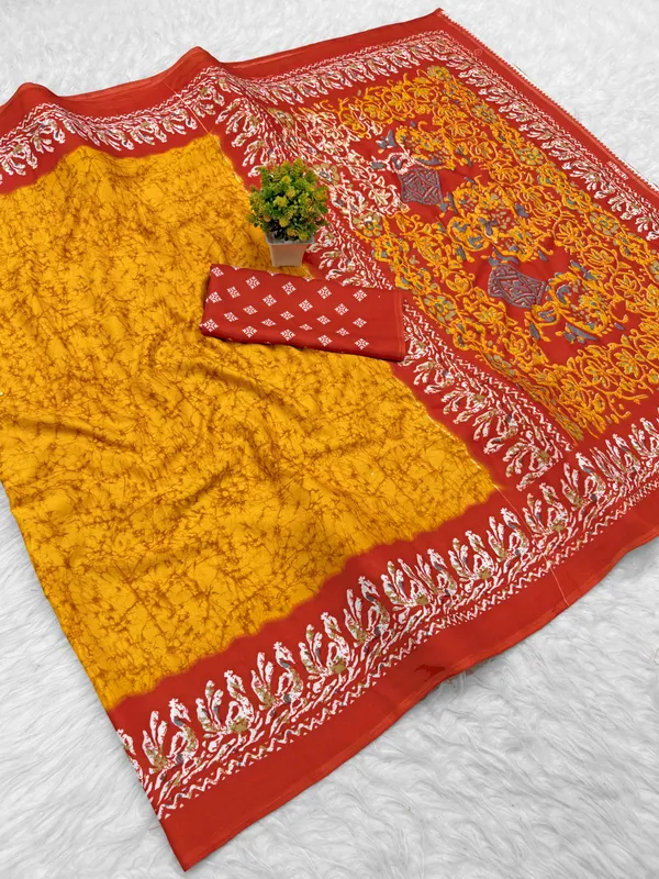 Yellow_Printed_Saree_for_Women