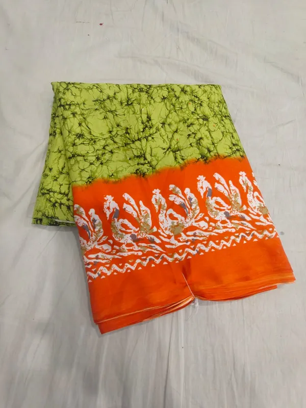 Green_Printed_Saree_For_Women