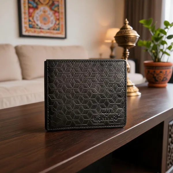 Black_Embossed_Leather_Bifold_Wallet_For_Men