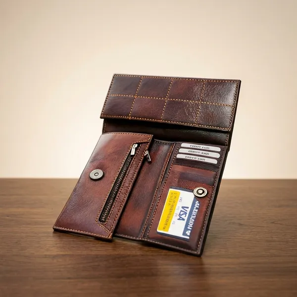 Brown_Pure_Leather_Long_Wallet
