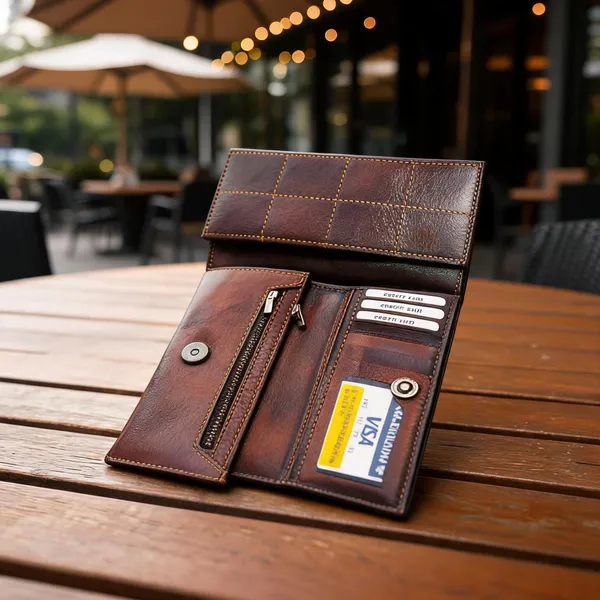 Brown_Pure_Leather_Long_Wallet