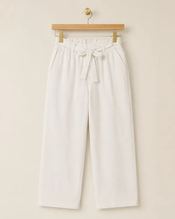 White_Wide_Leg_Drawstring_Trousers_for_Women