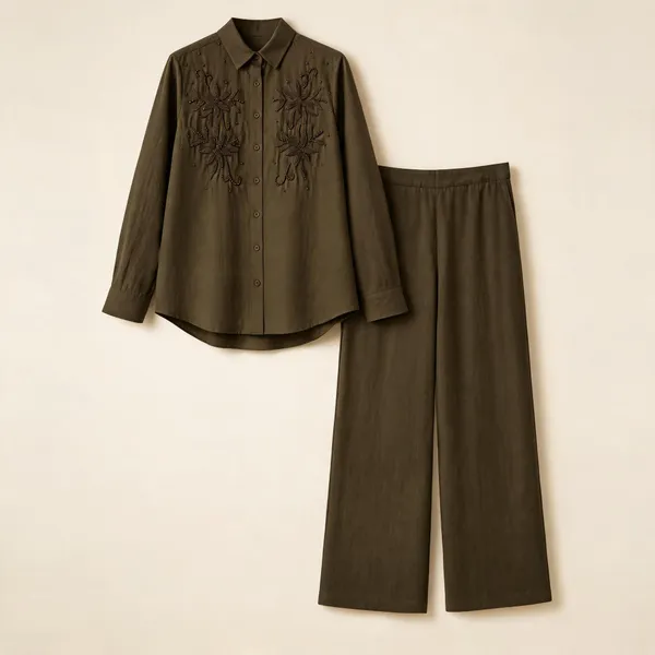 Olive_Green_Rayon_Relaxed_Fit_Embroidered_Co-Ord_Set_For_Women