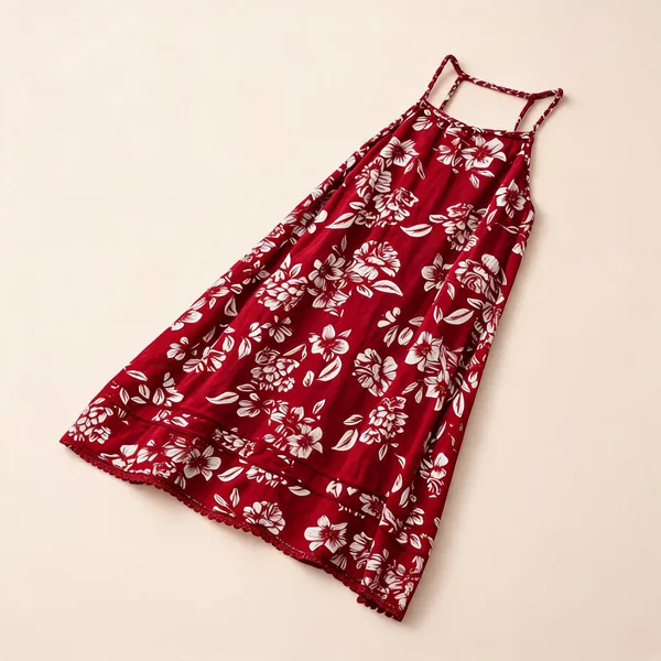 Crimson_Red_And_Ivory_Viscose_Relaxed_A-Line_Floral_Print_Midi_Dress_For_Women