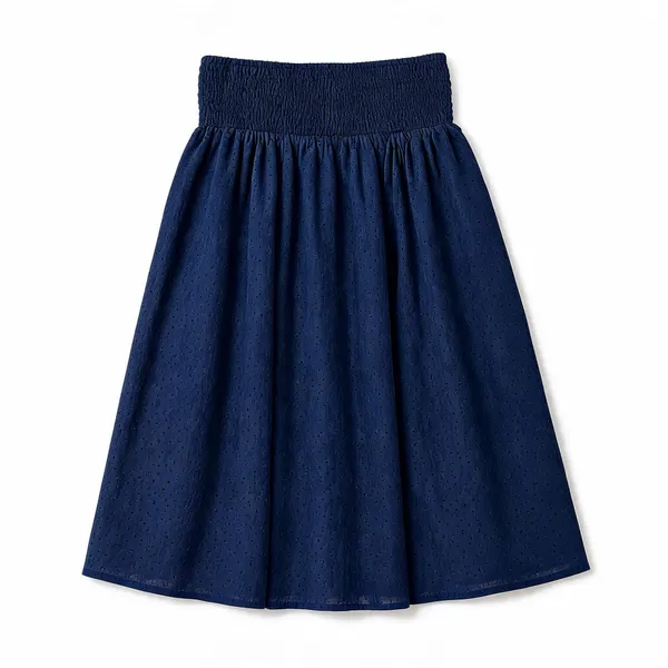 Navy_Blue_Cotton_Relaxed_A-Line_Smocked_Skirt_For_Women