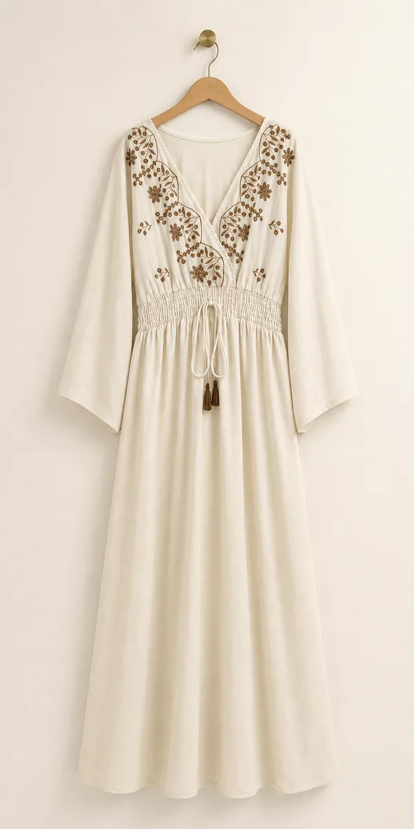 Ivory_Embroidered_A-Line_Maxi_Dress_for_Women
