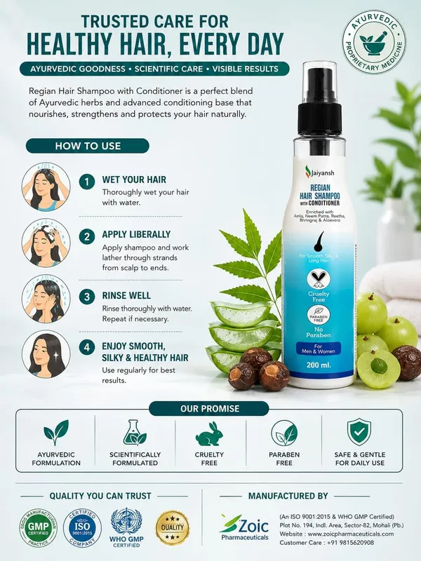 Regain_Hair_Shampoo_With_Conditioner_Combo_Pack_2_X_200ml_Herbal_Shampoo_With_Amla_Neem_Reetha_Bhringraj_Aloe_Vera_Paraben_Free_Daily_Hair_Care_For_Men_Women
