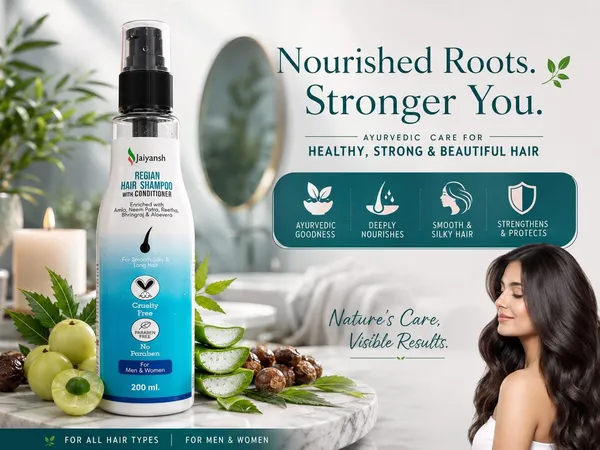 Regain_Hair_Shampoo_With_Conditioner_200ml_Herbal_Hair_Cleanser_With_Amla_Neem_Reetha_Bhringraj_Aloe_Vera_Paraben_Free_For_Men_Women_Smooth_Silky_Healthy_Looking_Hair