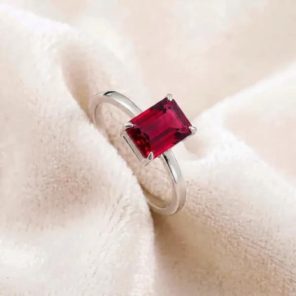 925_Sterling_Silver_Emerald_Cut_Ruby_Statement_Ring_For_Women