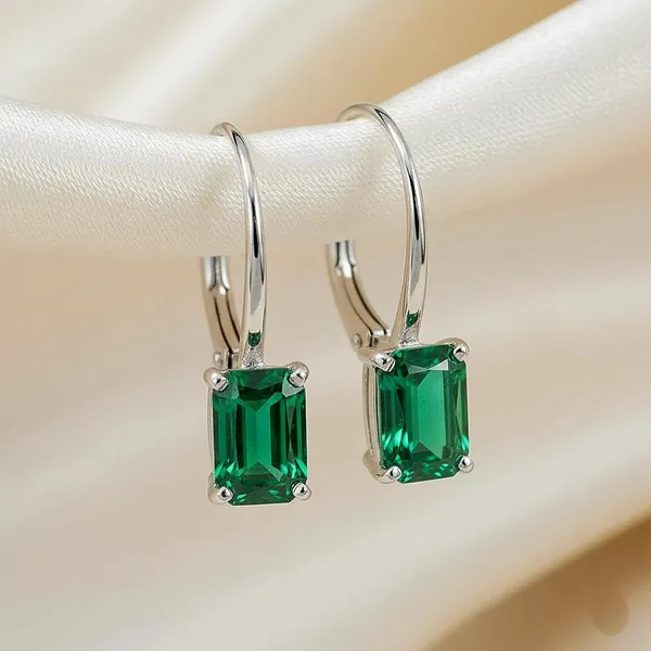 925_Sterling_Silver_Lab_Emerald_Dangle_Drop_Earrings_For_Women
