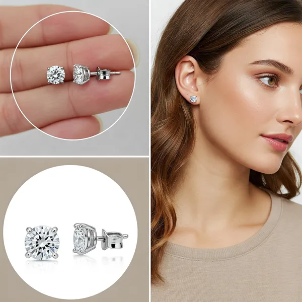 925_Sterling_Silver_Round_Moissanite_Stud_Earrings_For_Women