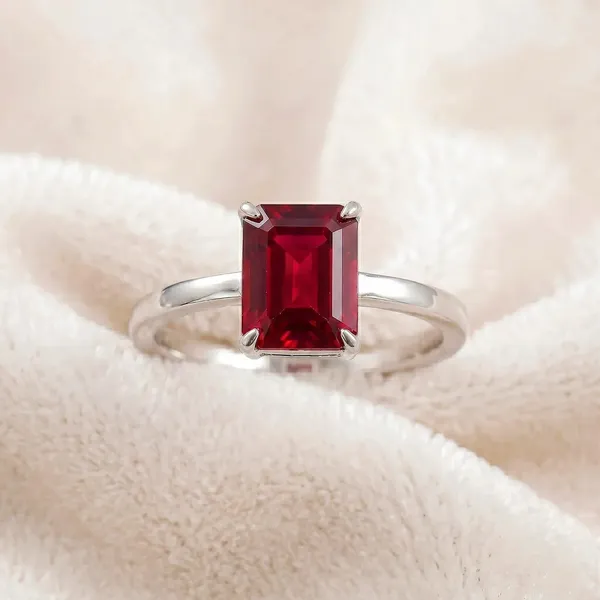 925_Sterling_Silver_Emerald_Cut_Ruby_Statement_Ring_For_Women