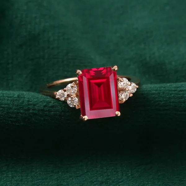 925_Sterling_Silver_Lab_Ruby_Prong_Set_Gemstone_Ring_For_Women