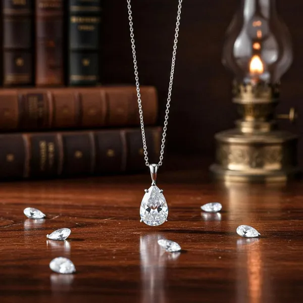 Silver_Tone_Faceted_Teardrop_Pendant_Necklace_for_Women