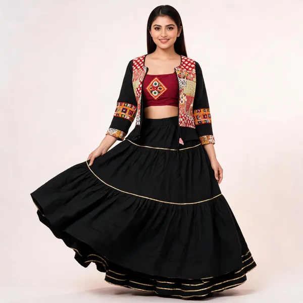 Black_Rayon_Lehenga_Choli_For_Women