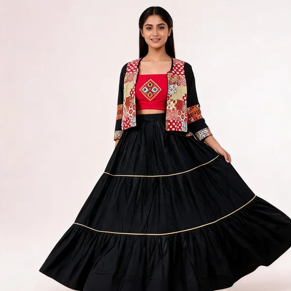 Black_Rayon_Lehenga_Choli_For_Women
