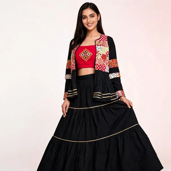 Black_Rayon_Lehenga_Choli_For_Women
