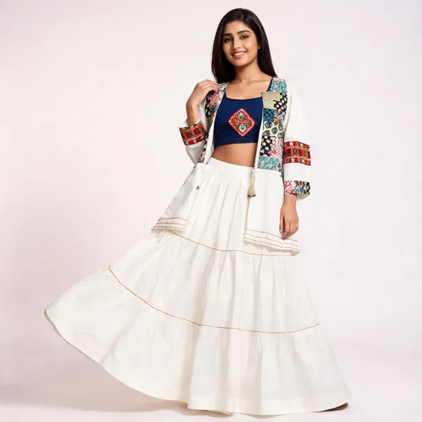 White_Rayon_Lehenga_Choli_For_Women