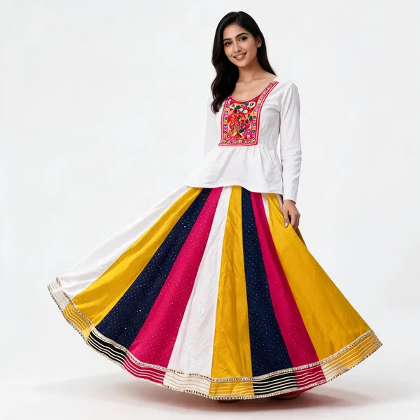 Multicolor_Rayon_Lehenga_Choli_For_Women