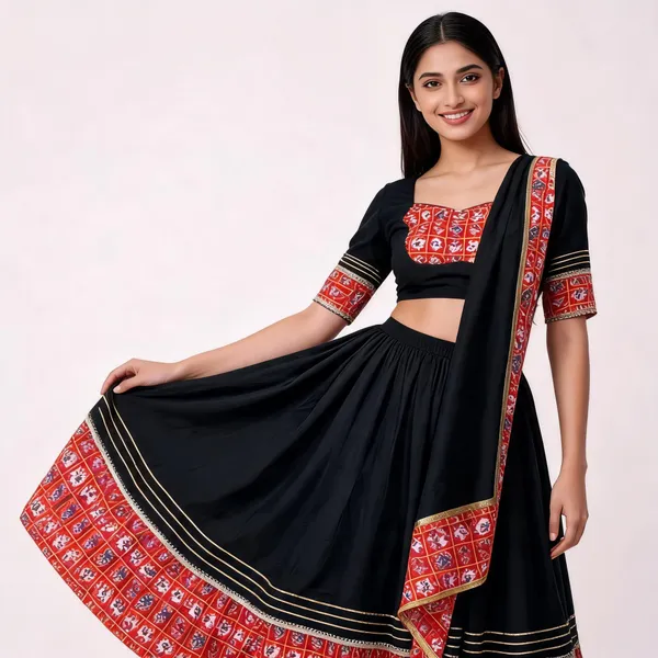 Black_Pink_Rayon_Lehenga_Choli_For_Women