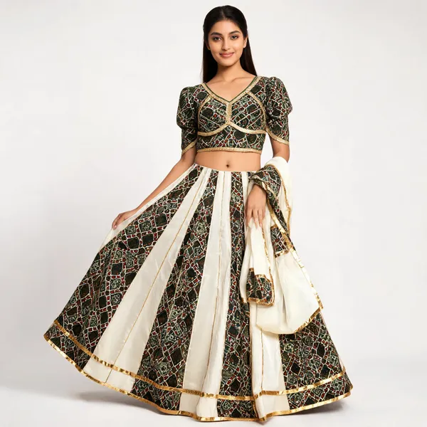 Black_White_Rayon_Lehenga_Choli_For_Women