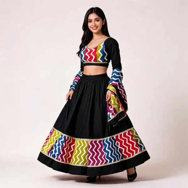 Black_Rayon_Lehenga_Choli_For_Women