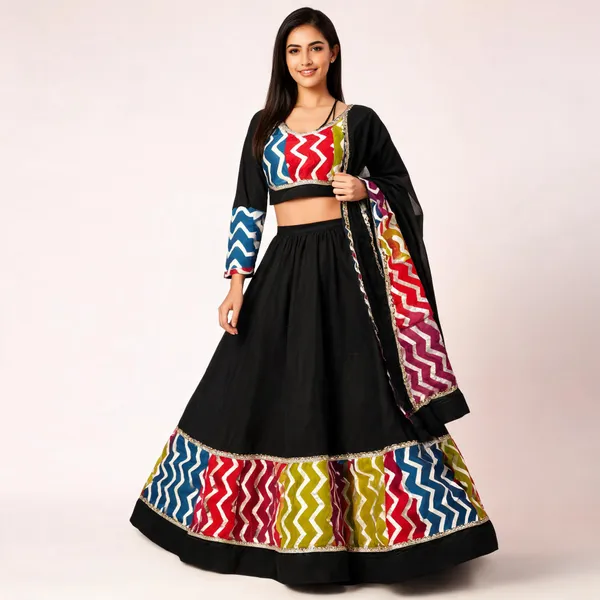 Black_Rayon_Lehenga_Choli_For_Women