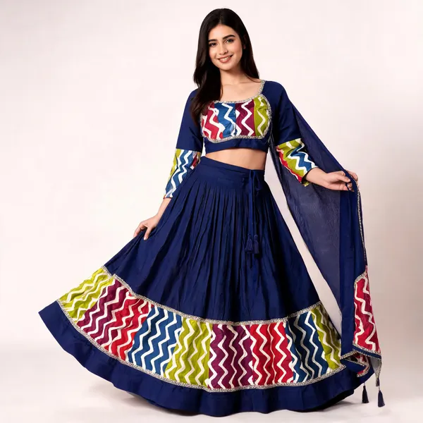 Blue_Cotton_Lehenga_Choli_For_Women
