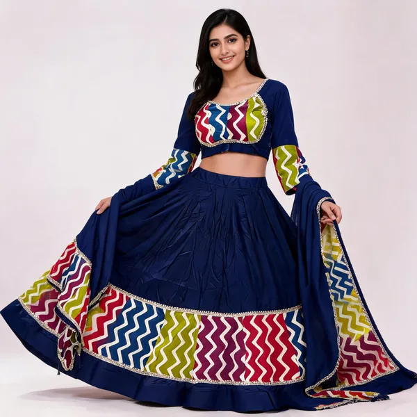 Blue_Cotton_Lehenga_Choli_For_Women