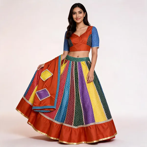 Multicolor_Cotton_Lehenga_Choli_For_Women