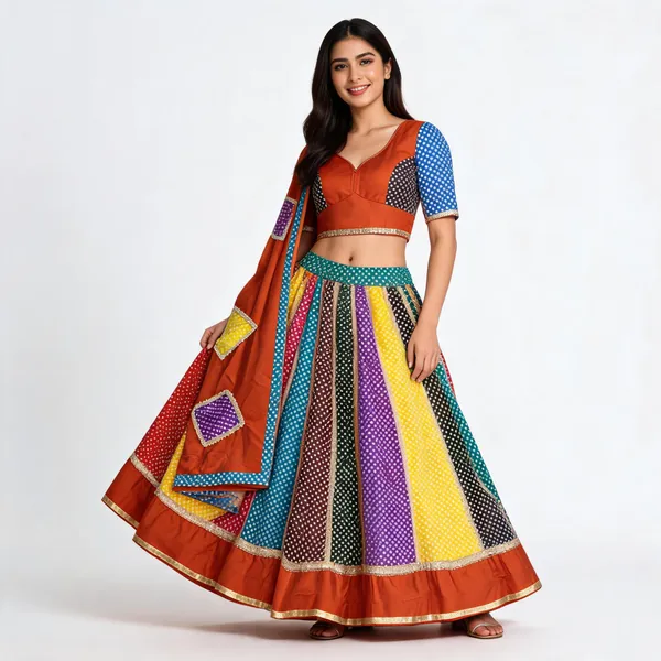 Multicolor_Cotton_Lehenga_Choli_For_Women