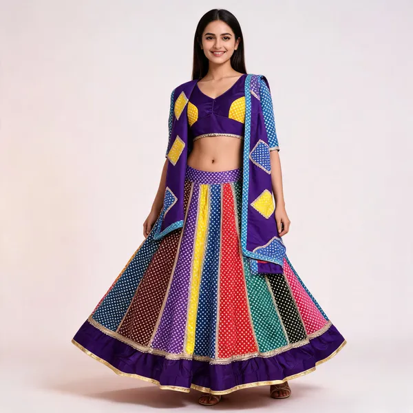 Multicolor_Rayon_Lehenga_Choli_For_Women