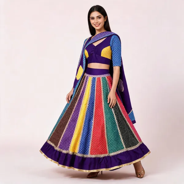 Multicolor_Rayon_Lehenga_Choli_For_Women