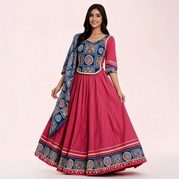 Pink_Rayon_Lehenga_Choli_For_Women