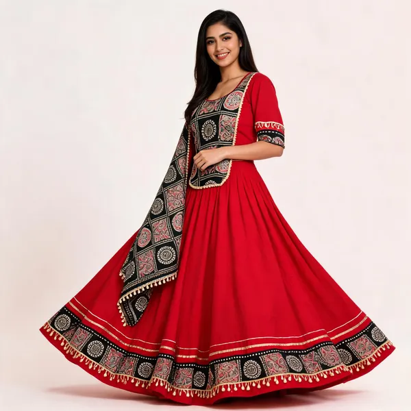 Red_Rayon_Lehenga_Choli_For_Women