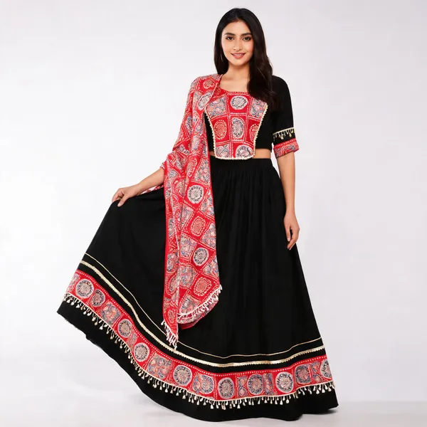 Black_Rayon_Lehenga_Choli_For_Women