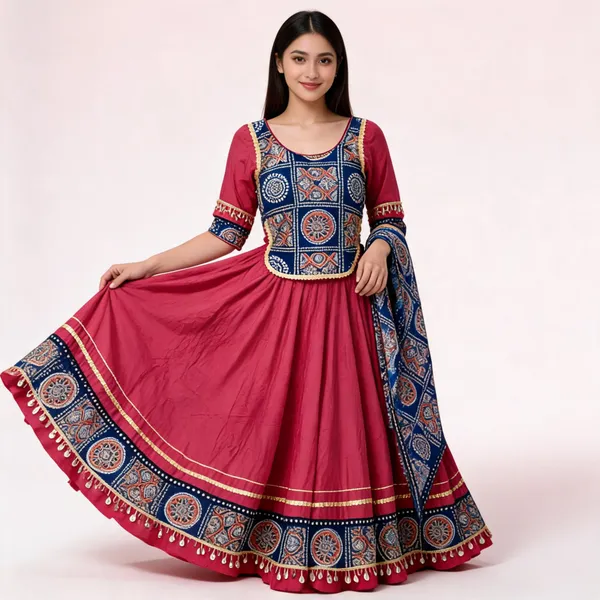 Pink_Rayon_Lehenga_Choli_For_Women