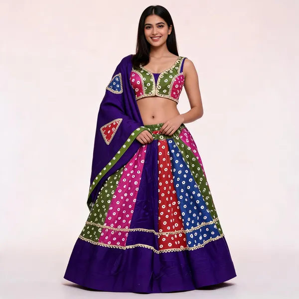 Multicolor_Cotton_Lehenga_Choli_For_Women