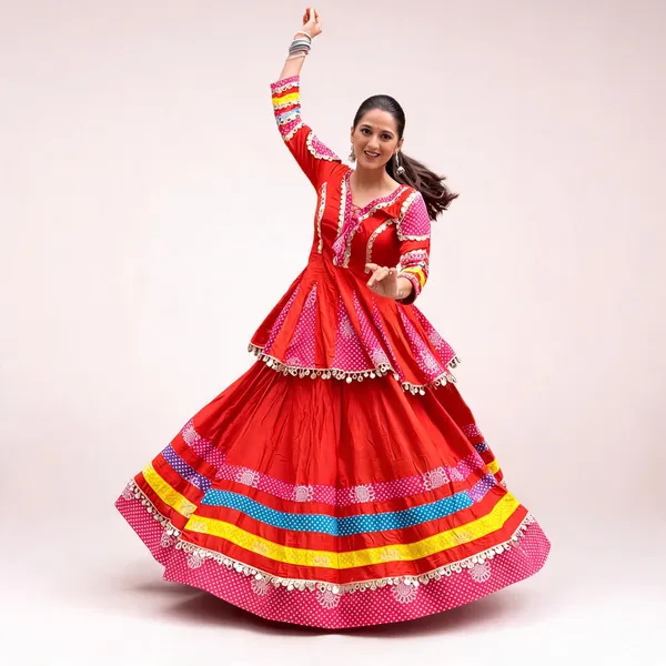 Red_Rayon_Lehenga_Choli_For_Women
