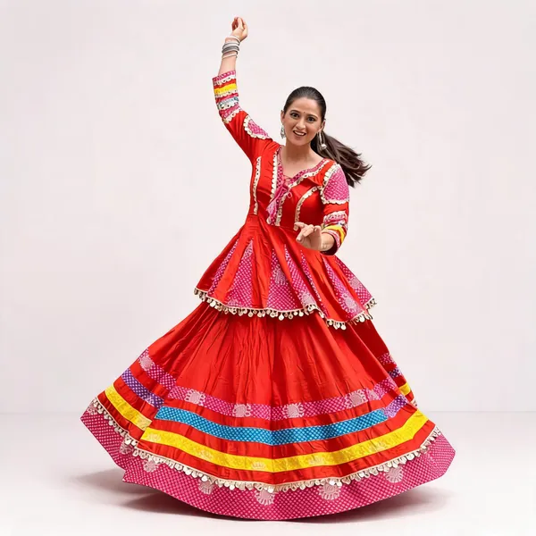 Red_Rayon_Lehenga_Choli_For_Women