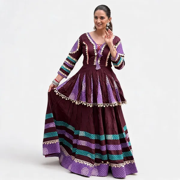 Purple_Cotton_Lehenga_Choli_For_Women