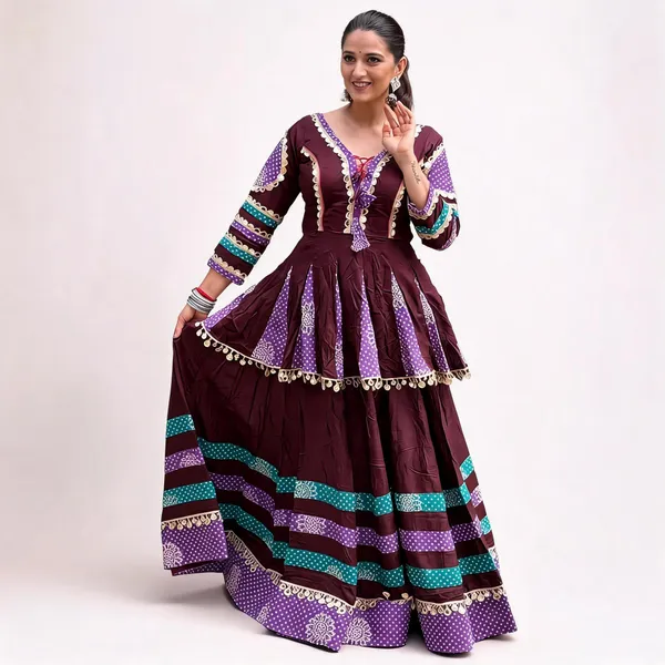Purple_Cotton_Lehenga_Choli_For_Women