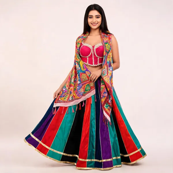 Multicolor_Rayon_Lehenga_Choli_For_Women