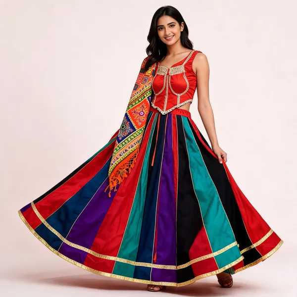 Multicolor_Cotton_Lehenga_Choli_For_Women
