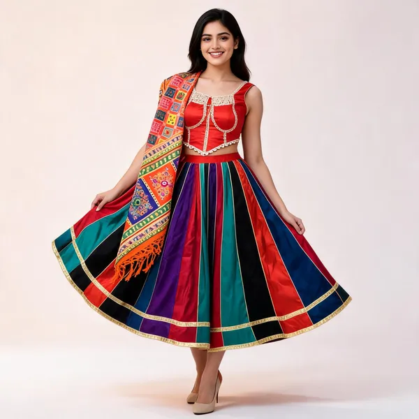 Multicolor_Cotton_Lehenga_Choli_For_Women