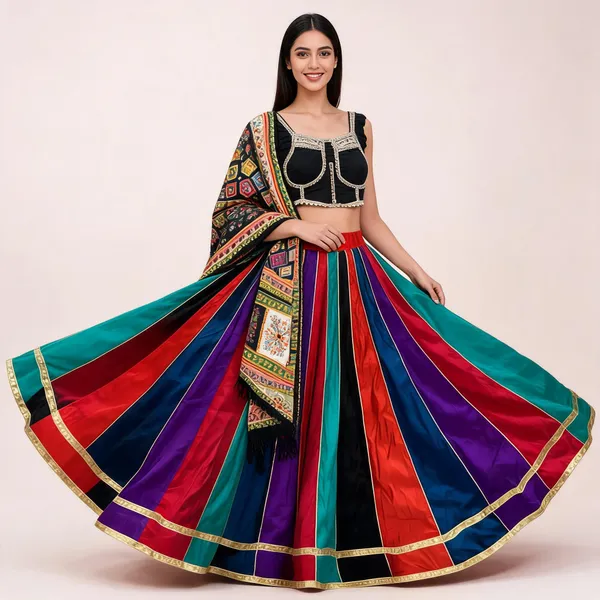 Multicolour_Rayon_Lehenga_Choli_For_Women